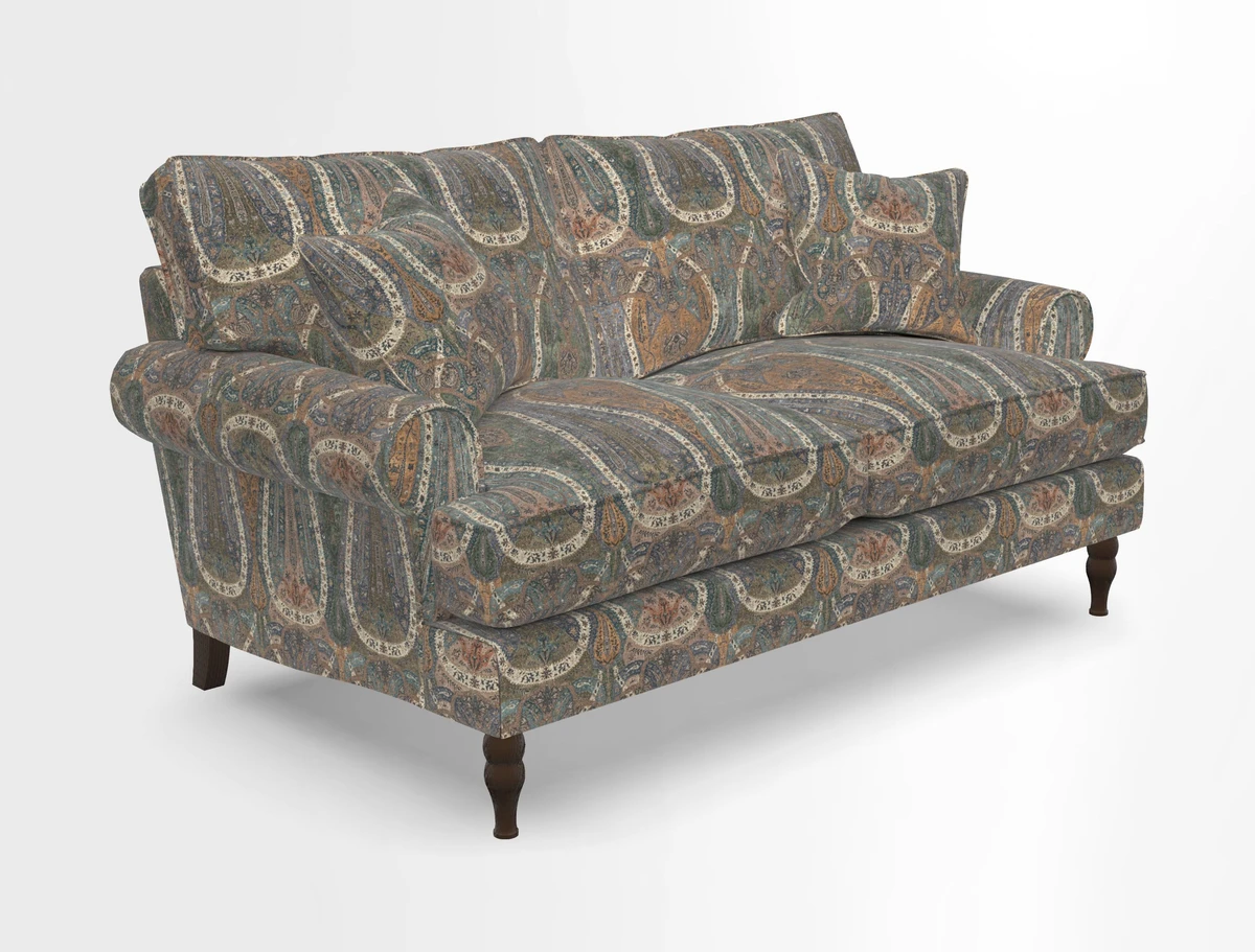 Cooksbridge 3 seater sofa in Linwood Omega Velvet Green Tea