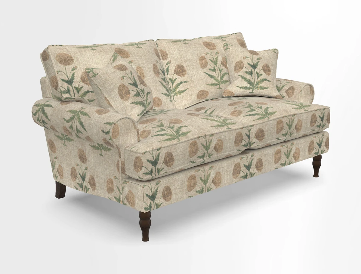 Cooksbridge 3 seater sofa in Linwood Omega Velvet Green Tea