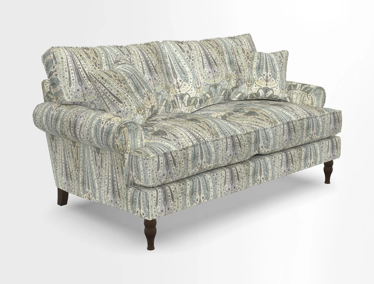 Cooksbridge 3 seater sofa in Linwood Omega Velvet Green Tea