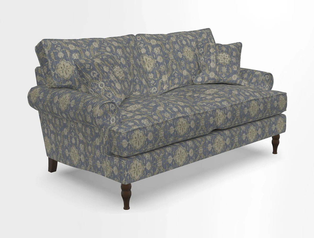 Cooksbridge 3 seater sofa in Linwood Omega Velvet Green Tea