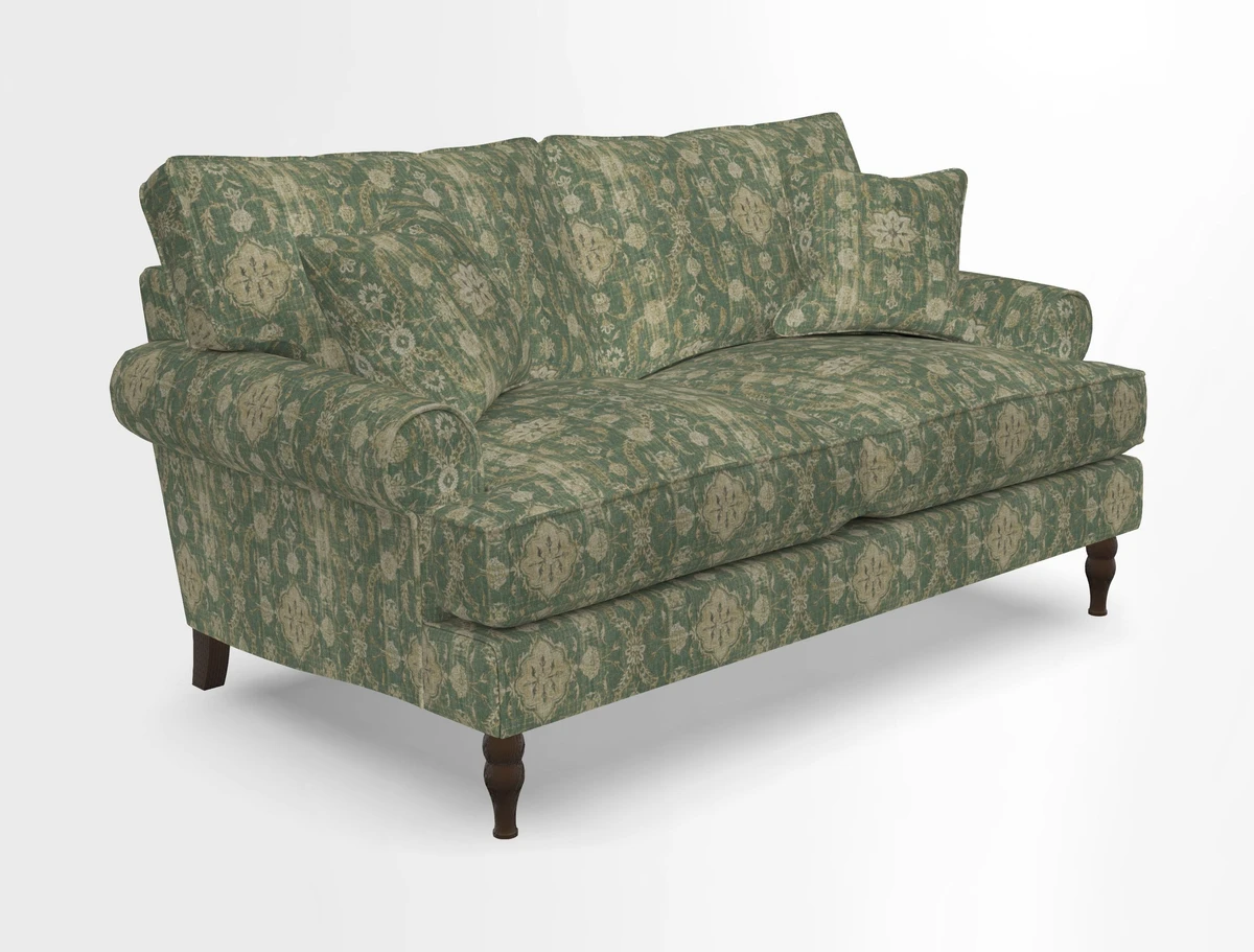 Cooksbridge 3 seater sofa in Linwood Omega Velvet Green Tea