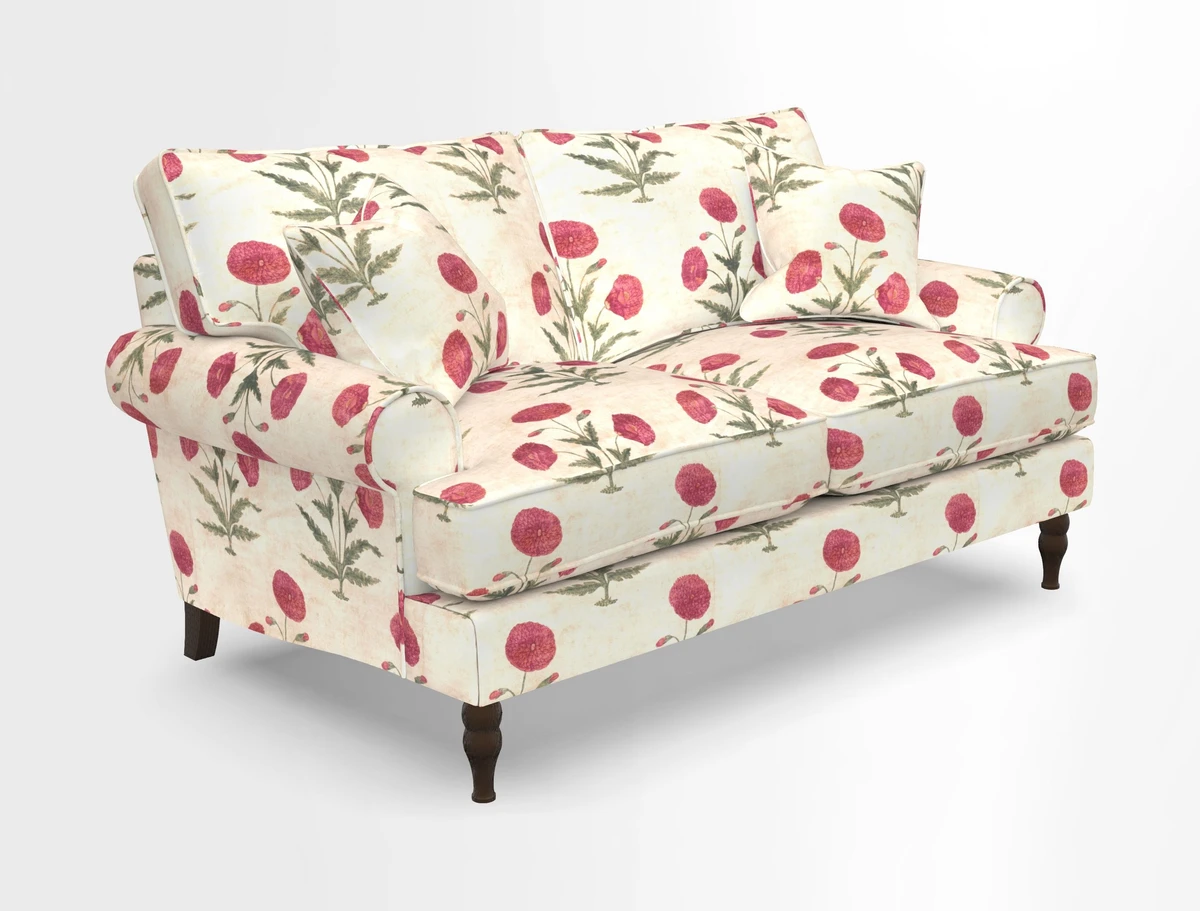 Cooksbridge 3 seater sofa in Linwood Omega Velvet Green Tea