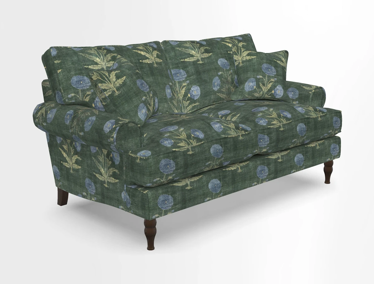 Cooksbridge 3 seater sofa in Linwood Omega Velvet Green Tea