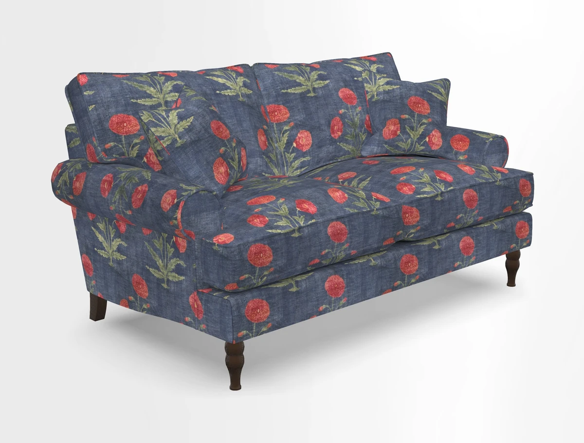 Cooksbridge 3 seater sofa in Linwood Omega Velvet Green Tea