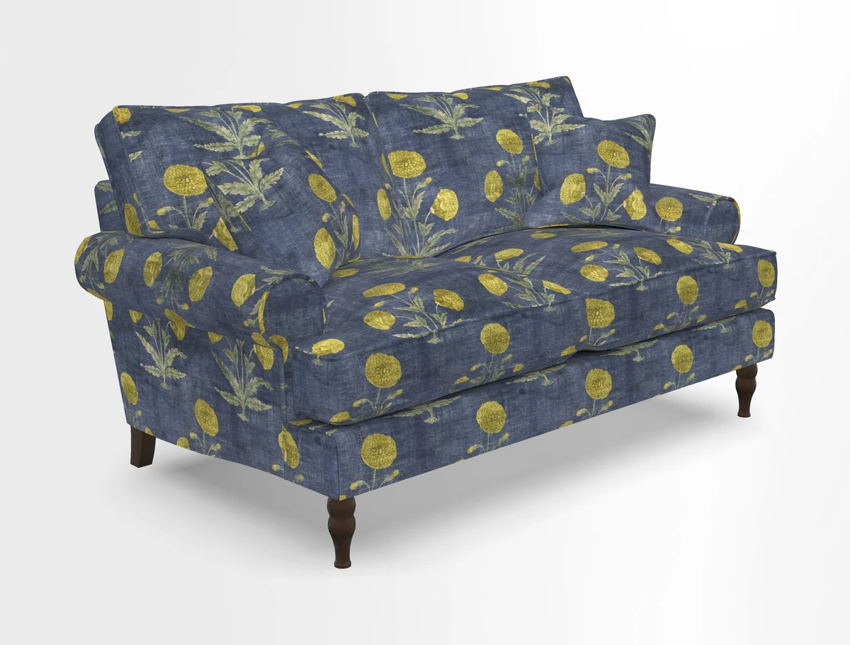 Cooksbridge 3 seater sofa in Linwood Omega Velvet Green Tea