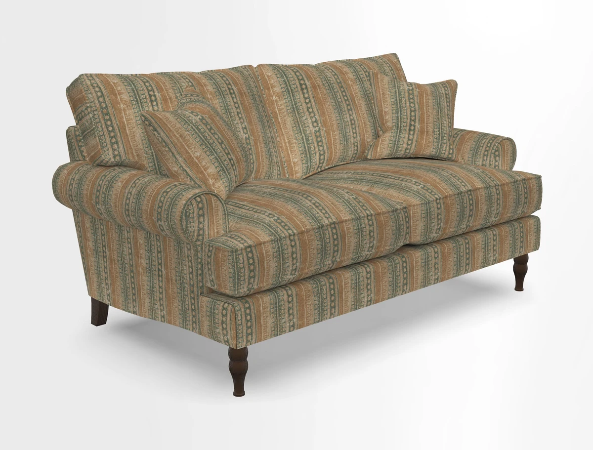 Cooksbridge 3 seater sofa in Linwood Omega Velvet Green Tea