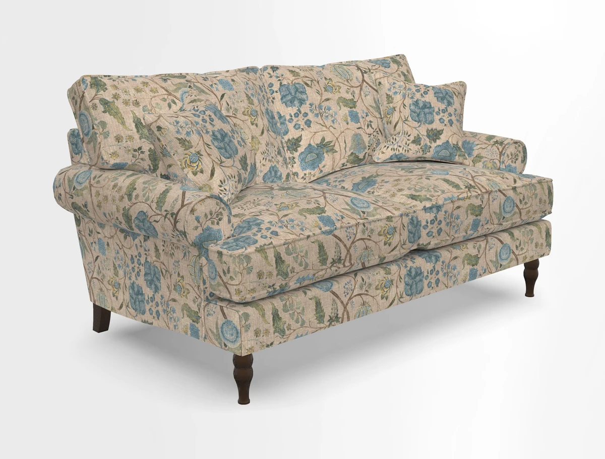 Cooksbridge 3 seater sofa in Linwood Omega Velvet Green Tea