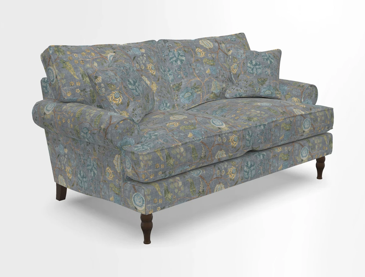 Cooksbridge 3 seater sofa in Linwood Omega Velvet Green Tea