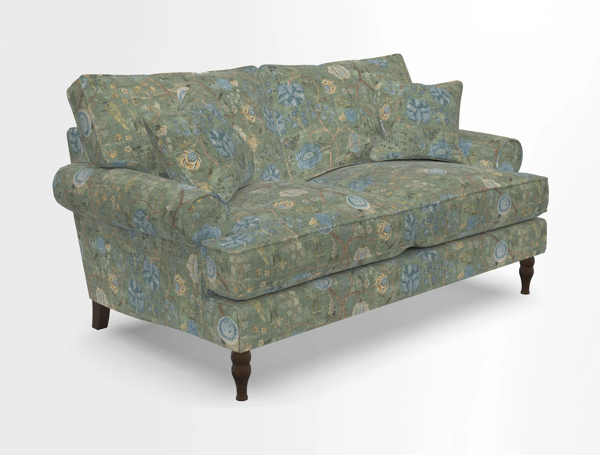 Cooksbridge 3 seater sofa in Linwood Omega Velvet Green Tea