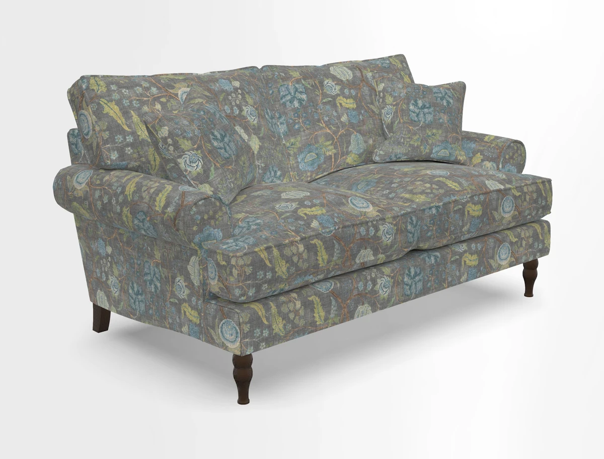 Cooksbridge 3 seater sofa in Linwood Omega Velvet Green Tea