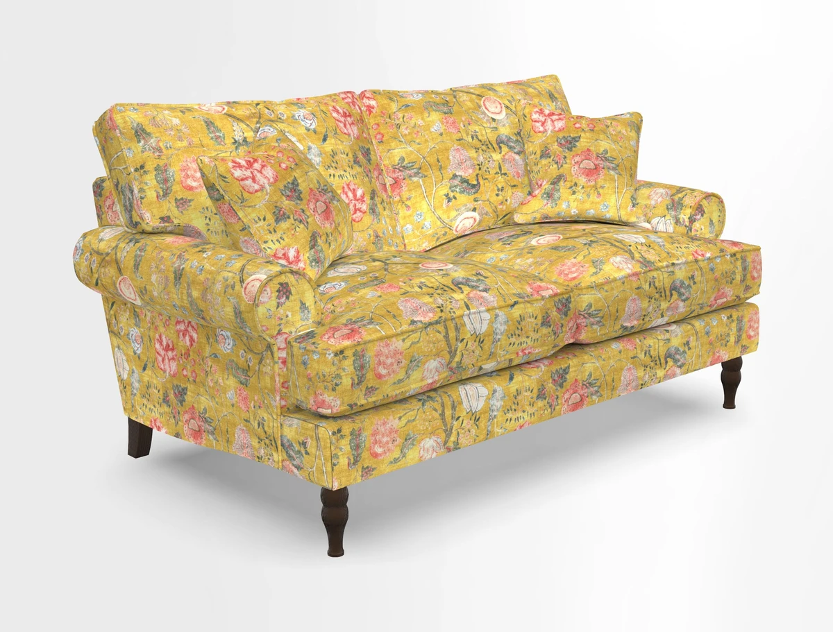 Cooksbridge 3 seater sofa in Linwood Omega Velvet Green Tea