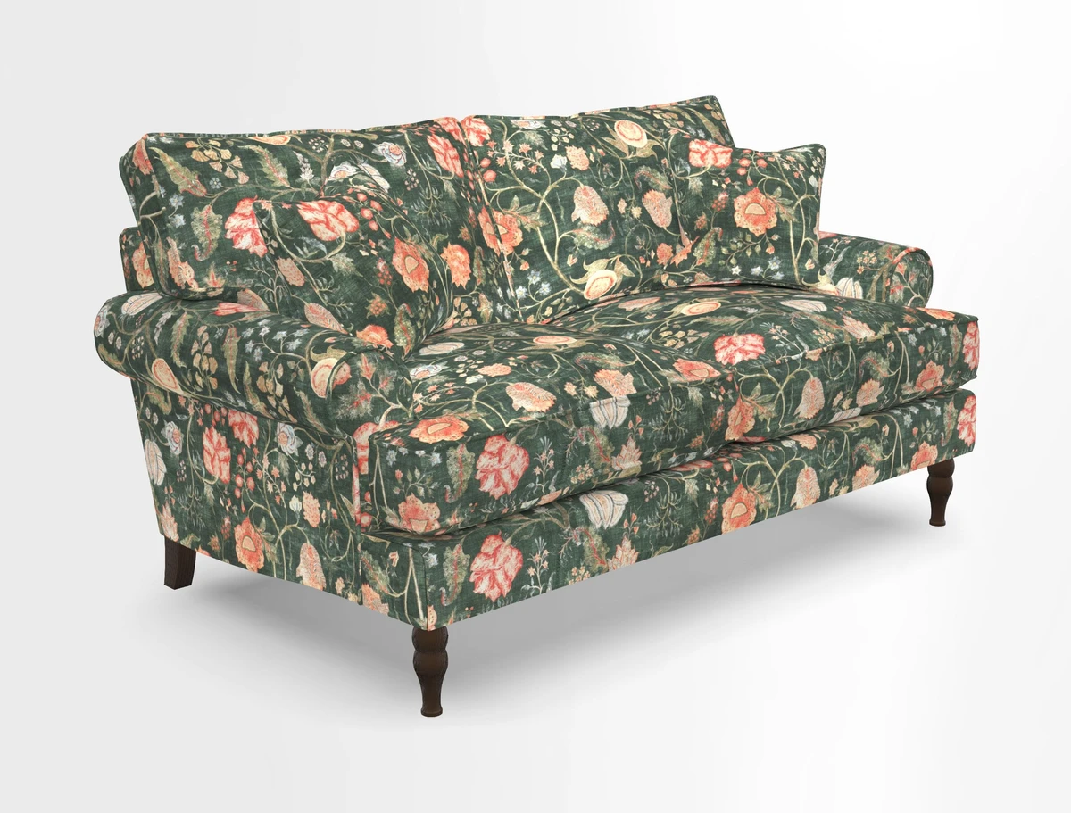 Cooksbridge 3 seater sofa in Linwood Omega Velvet Green Tea