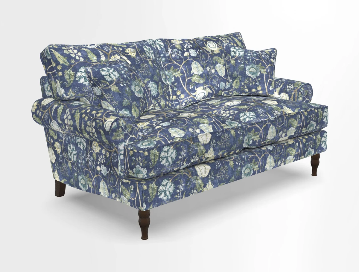 Cooksbridge 3 seater sofa in Linwood Omega Velvet Green Tea