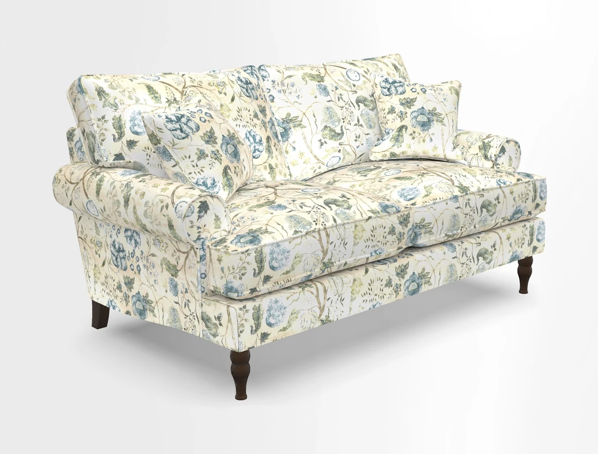 Cooksbridge 3 seater sofa in Linwood Omega Velvet Green Tea