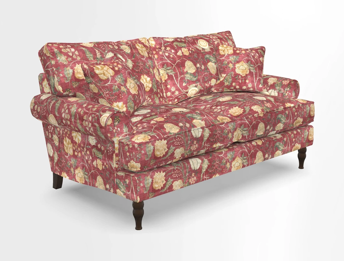 Cooksbridge 3 seater sofa in Linwood Omega Velvet Green Tea