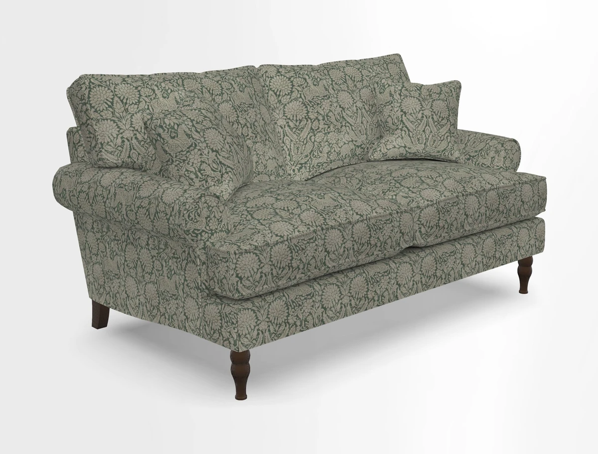 Cooksbridge 3 seater sofa in Linwood Omega Velvet Green Tea