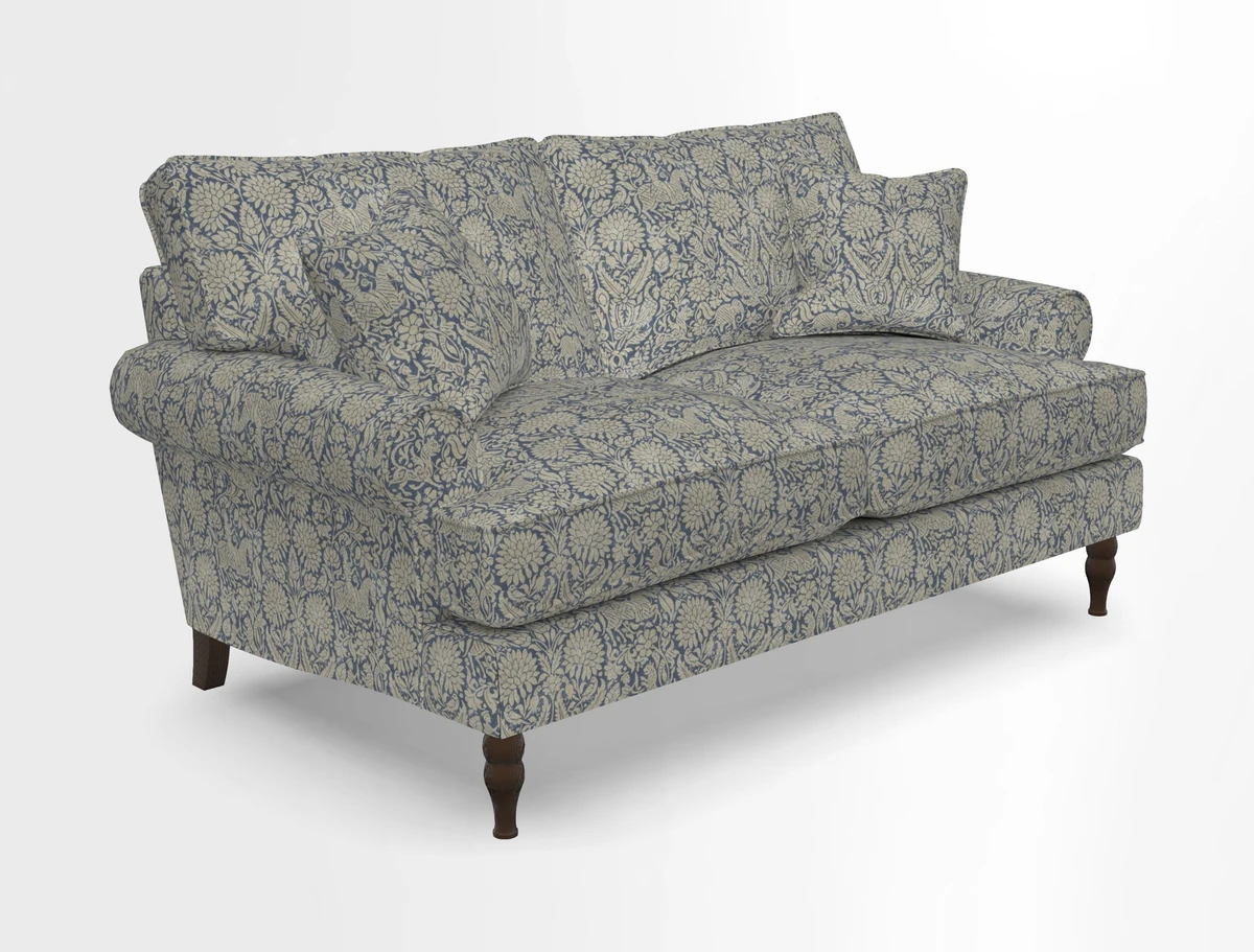 Cooksbridge 3 seater sofa in Linwood Omega Velvet Green Tea