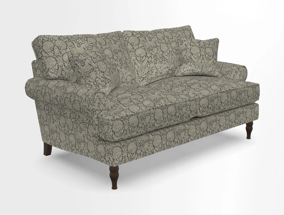 Cooksbridge 3 seater sofa in Linwood Omega Velvet Green Tea
