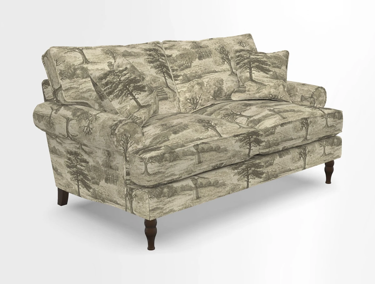 Cooksbridge 3 seater sofa in Linwood Omega Velvet Green Tea