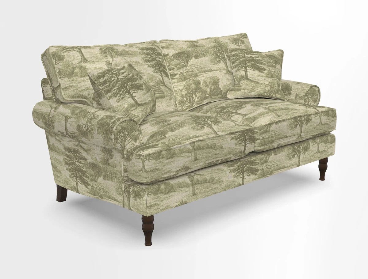 Cooksbridge 3 seater sofa in Linwood Omega Velvet Green Tea