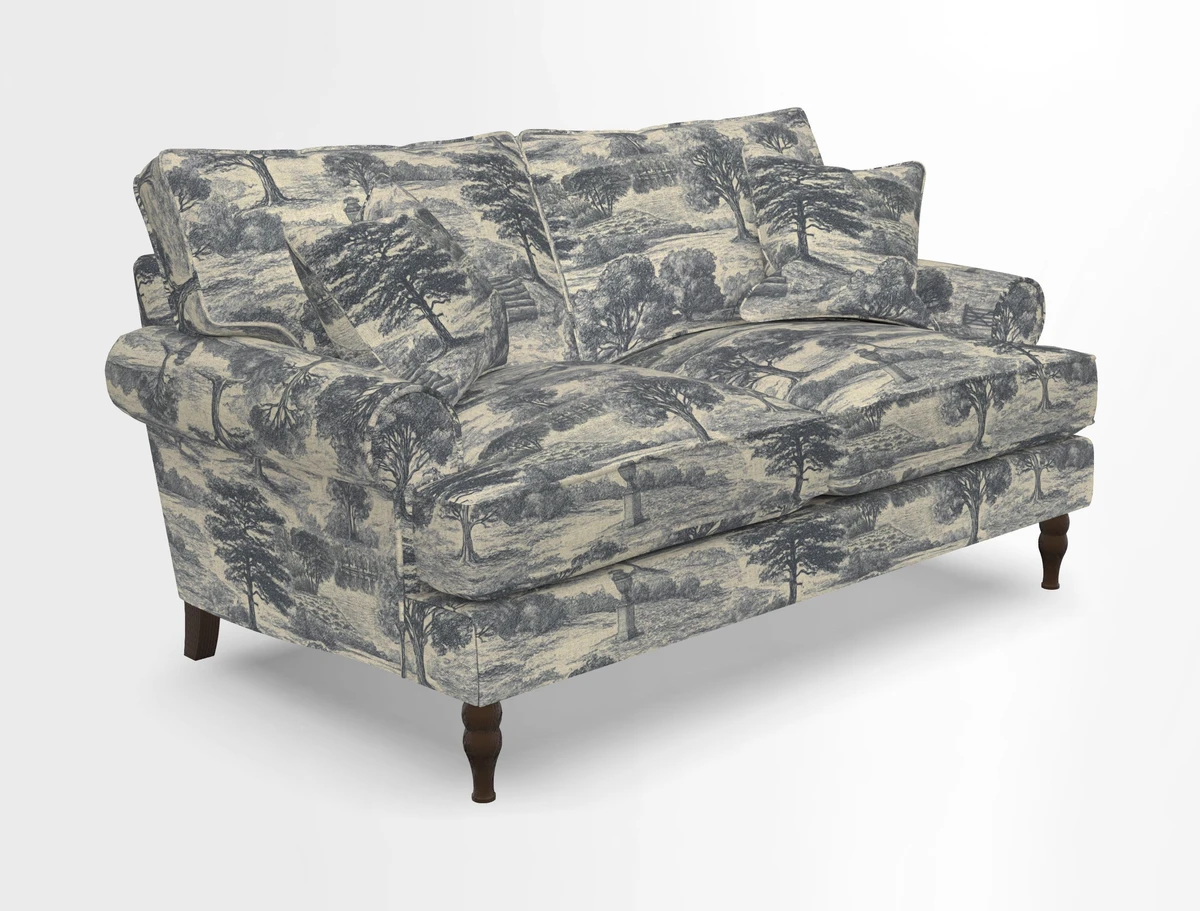 Cooksbridge 3 seater sofa in Linwood Omega Velvet Green Tea
