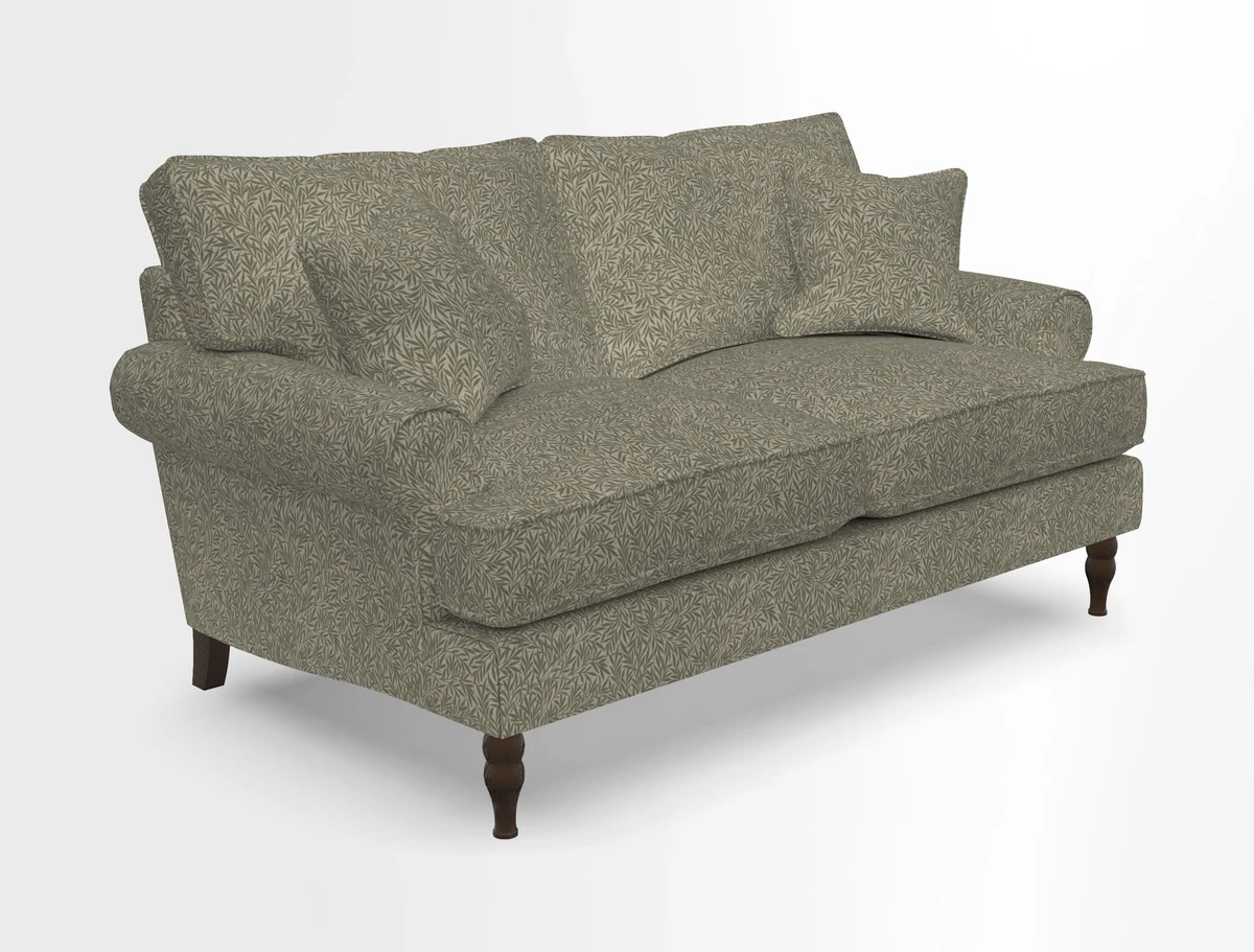 Cooksbridge 3 seater sofa in Linwood Omega Velvet Green Tea