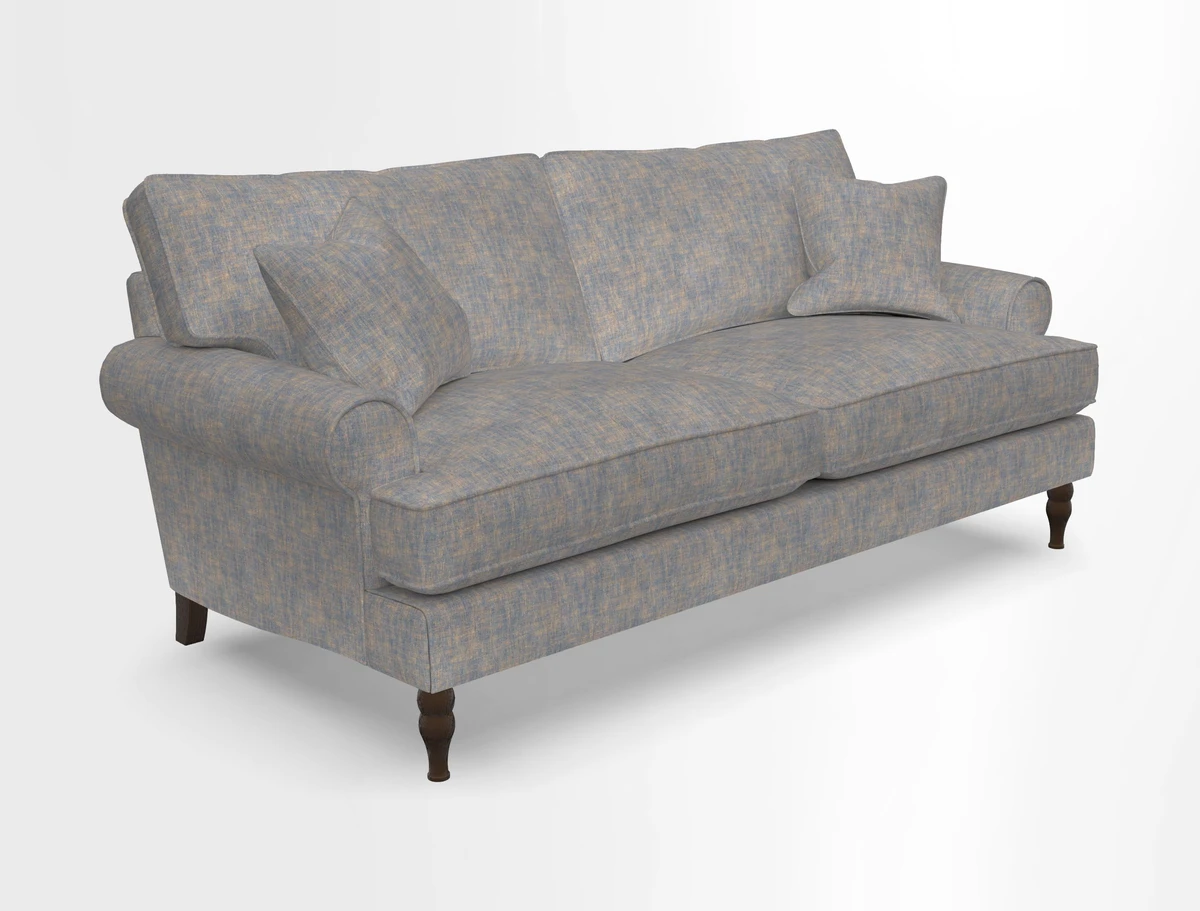 Cooksbridge 3 seater sofa in Linwood Omega Velvet Green Tea