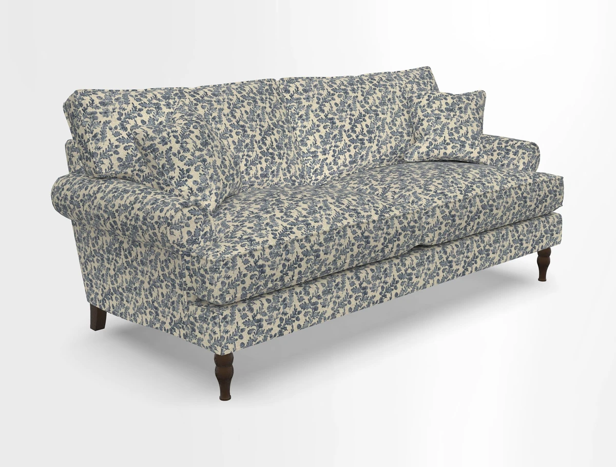 Cooksbridge 3 seater sofa in Linwood Omega Velvet Green Tea