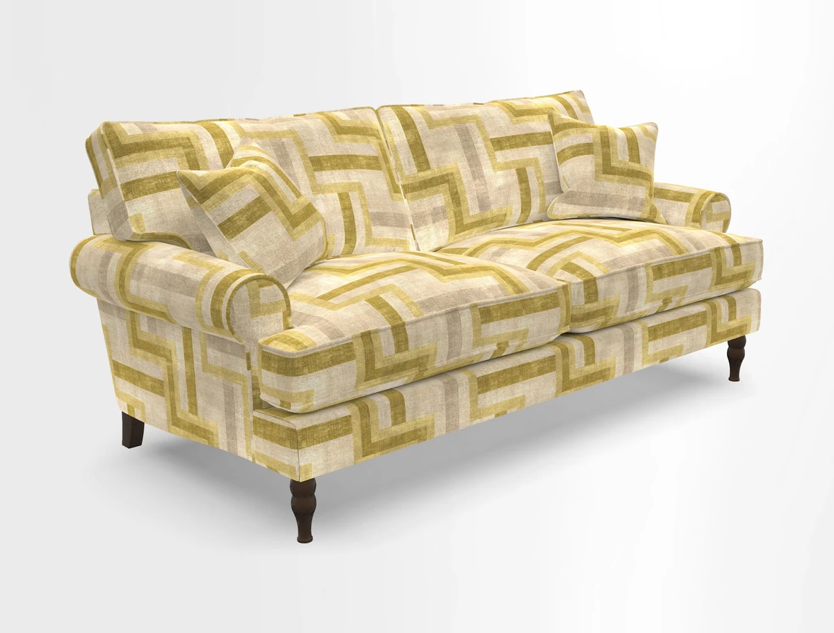 Cooksbridge 3 seater sofa in Linwood Omega Velvet Green Tea