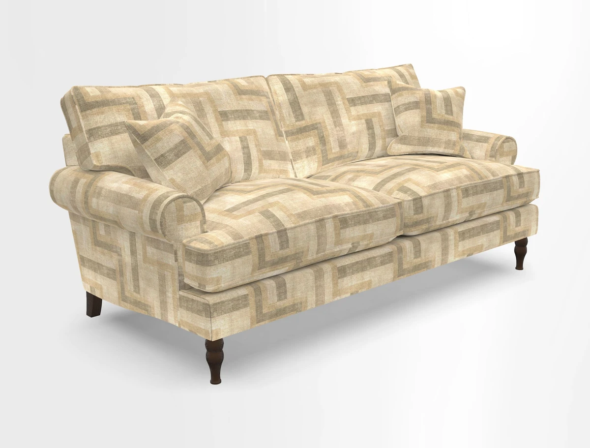 Cooksbridge 3 seater sofa in Linwood Omega Velvet Green Tea