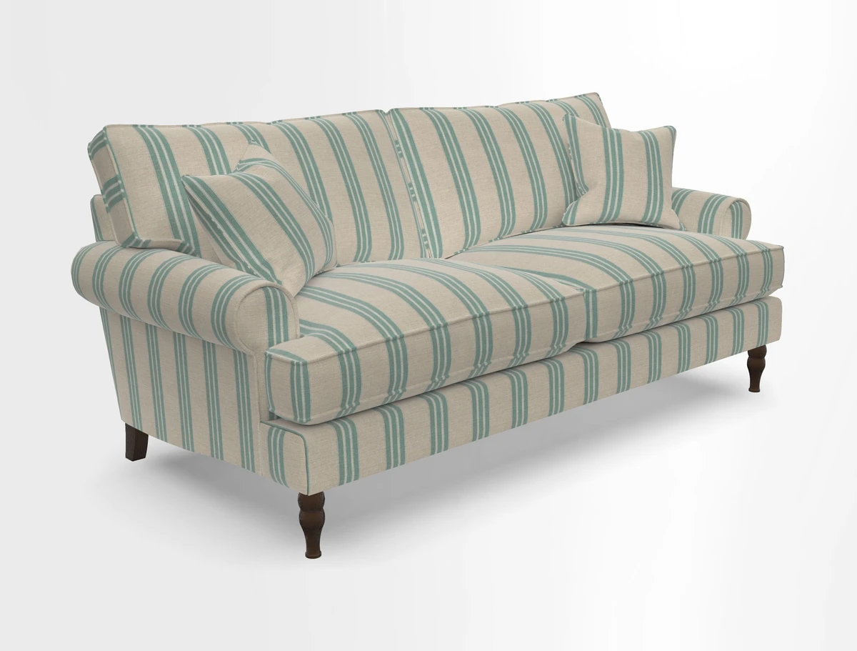 Cooksbridge 3 seater sofa in Linwood Omega Velvet Green Tea