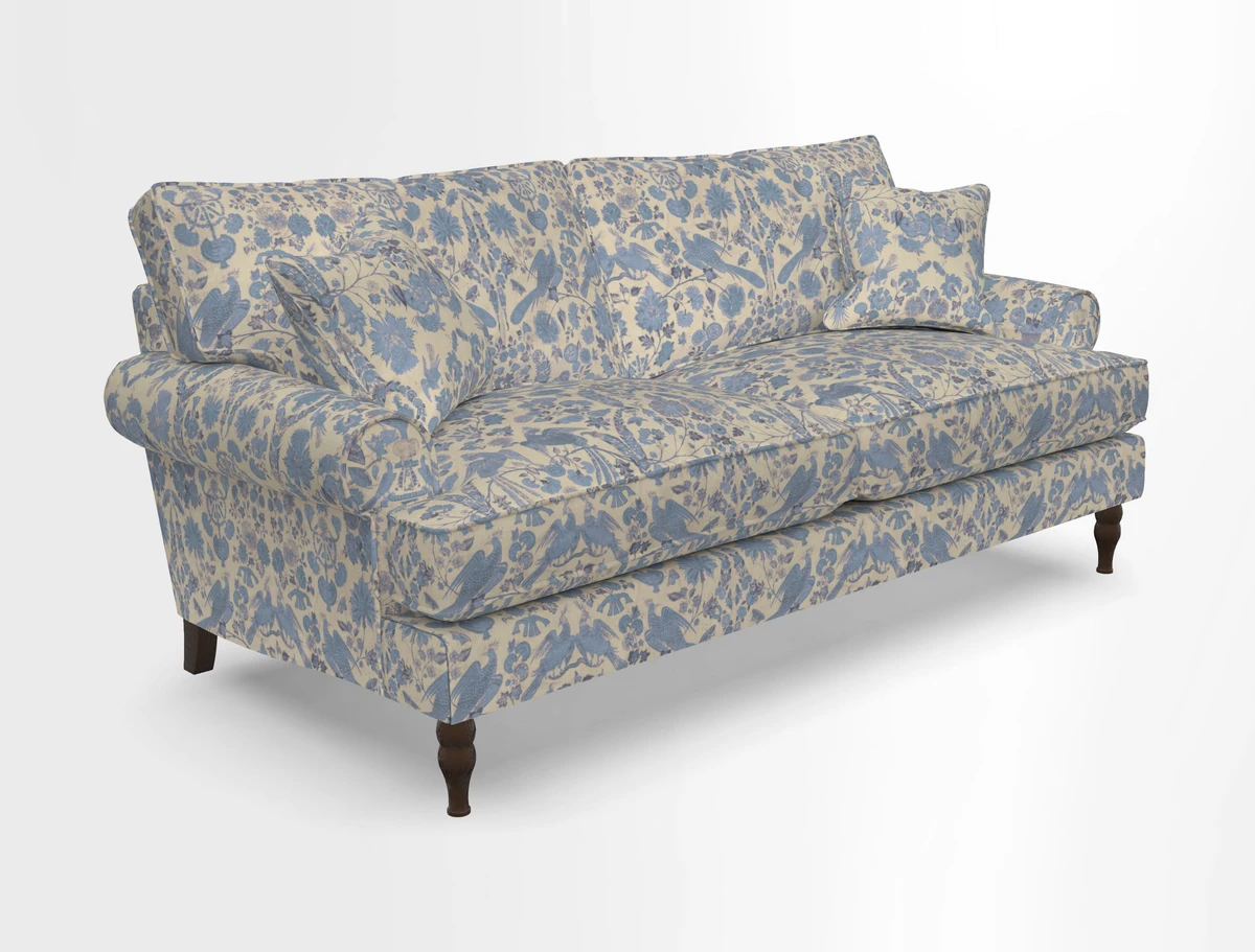 Cooksbridge 3 seater sofa in Linwood Omega Velvet Green Tea