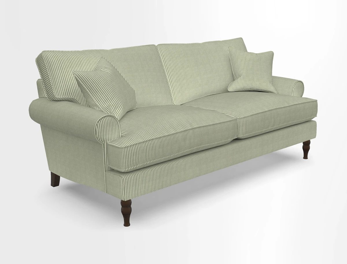 Cooksbridge 3 seater sofa in Linwood Omega Velvet Green Tea
