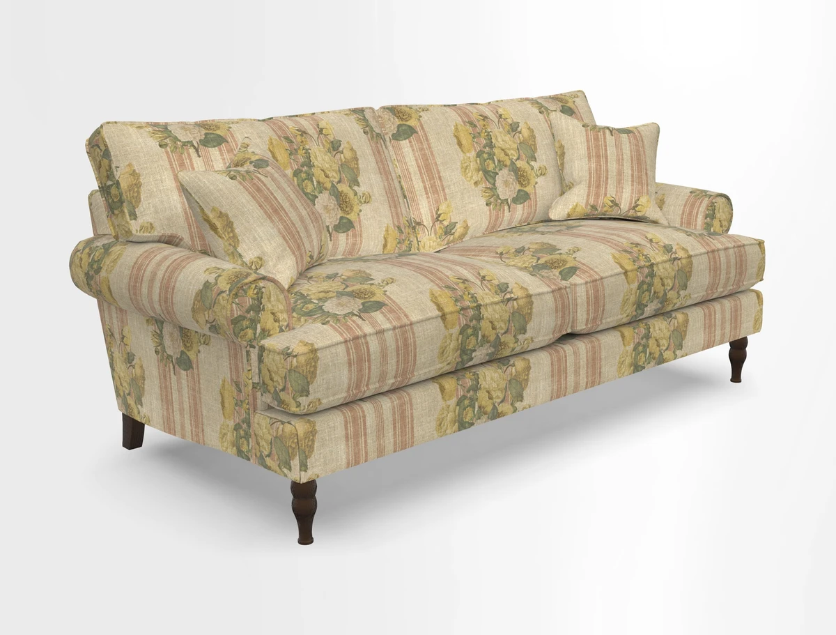 Cooksbridge 3 seater sofa in Linwood Omega Velvet Green Tea
