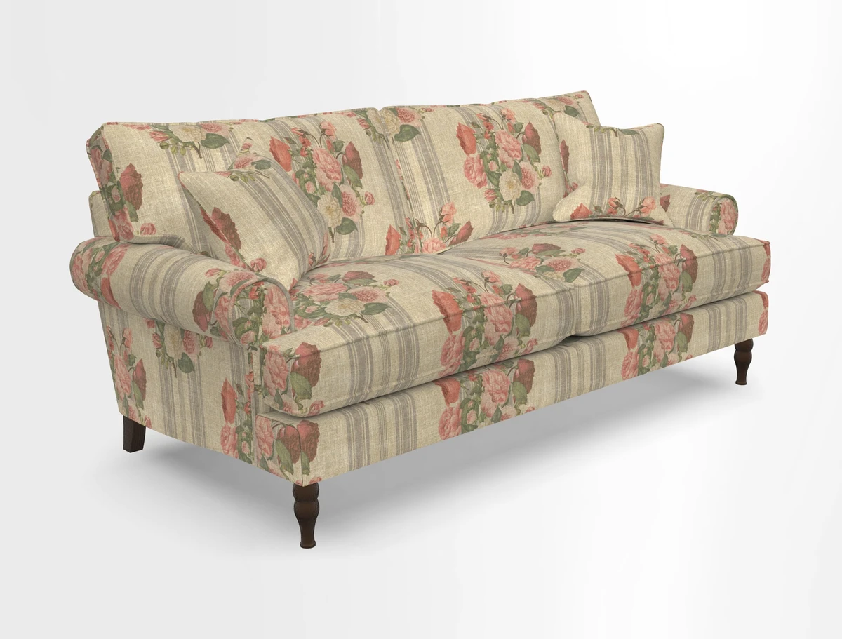 Cooksbridge 3 seater sofa in Linwood Omega Velvet Green Tea