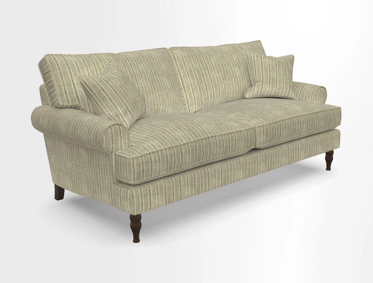 Cooksbridge 3 seater sofa in Linwood Omega Velvet Green Tea