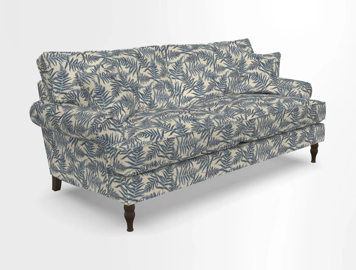 Cooksbridge 3 seater sofa in Linwood Omega Velvet Green Tea