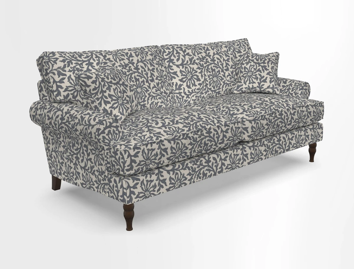 Cooksbridge 3 seater sofa in Linwood Omega Velvet Green Tea