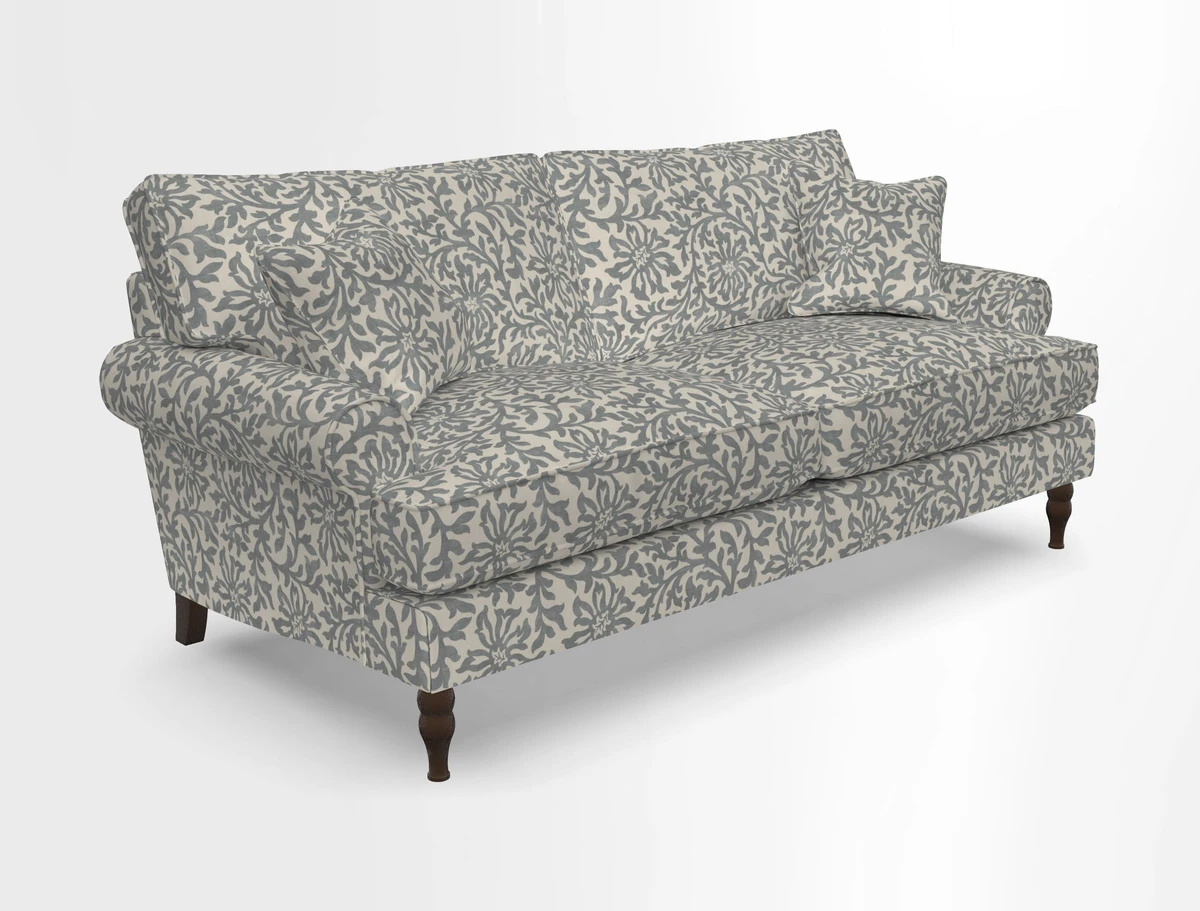 Cooksbridge 3 seater sofa in Linwood Omega Velvet Green Tea