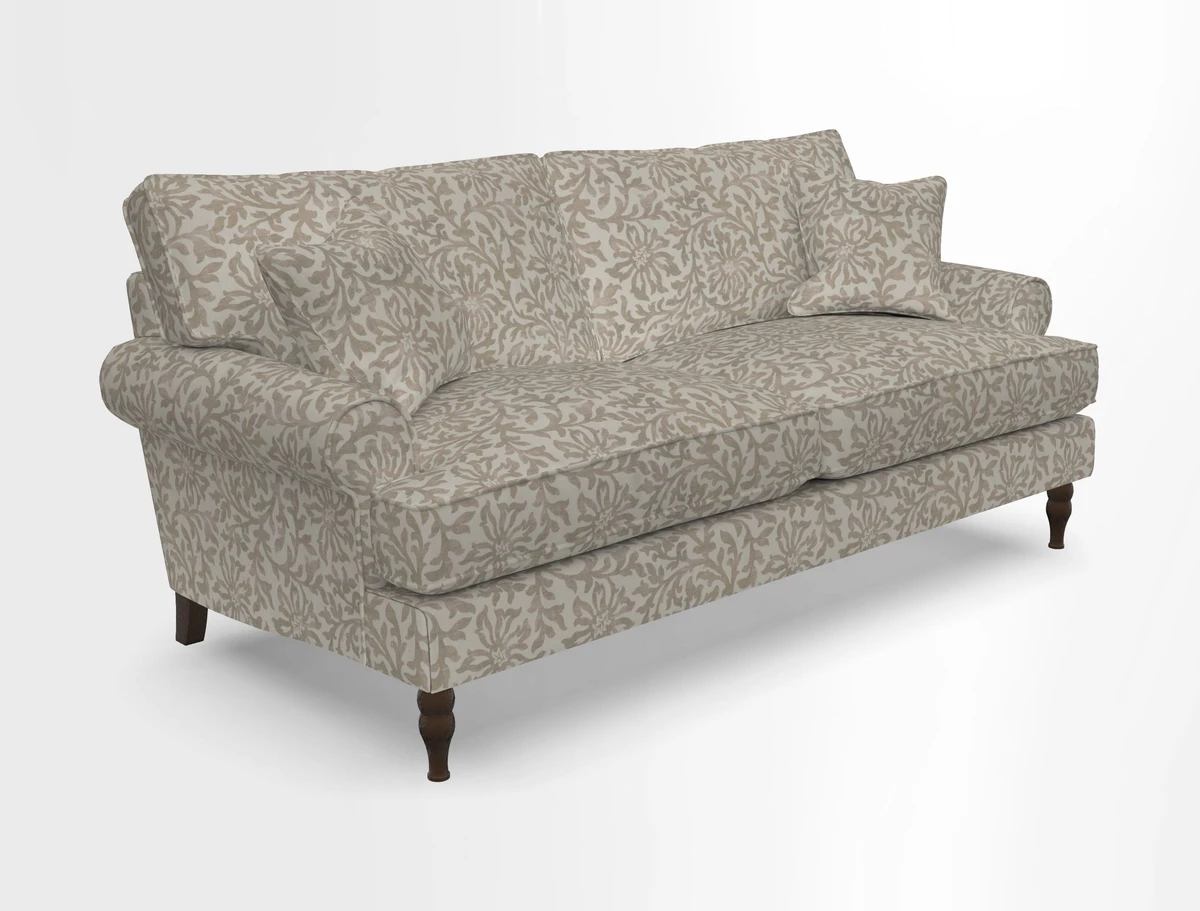 Cooksbridge 3 seater sofa in Linwood Omega Velvet Green Tea