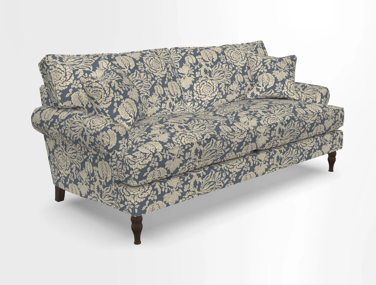 Cooksbridge 3 seater sofa in Linwood Omega Velvet Green Tea