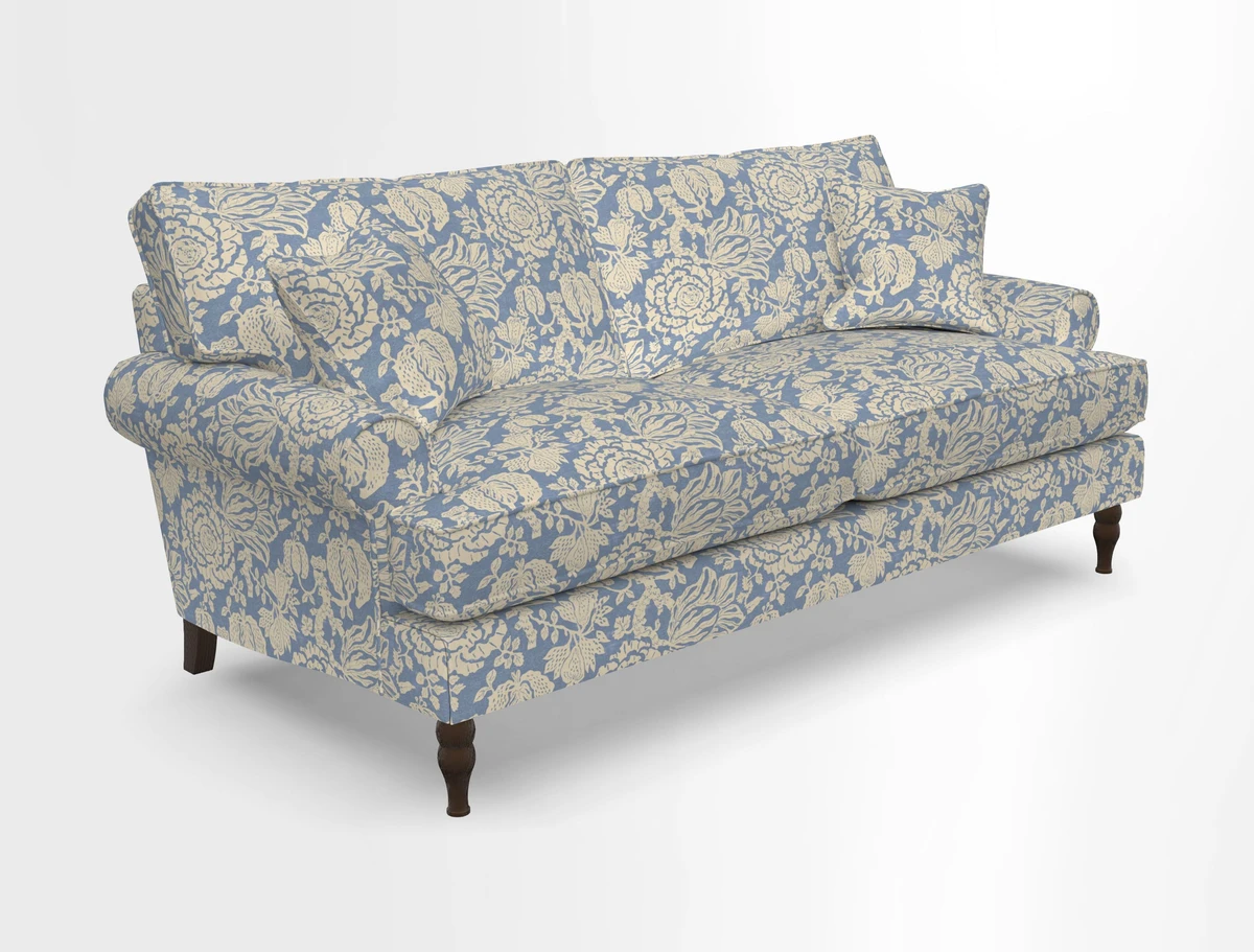 Cooksbridge 3 seater sofa in Linwood Omega Velvet Green Tea
