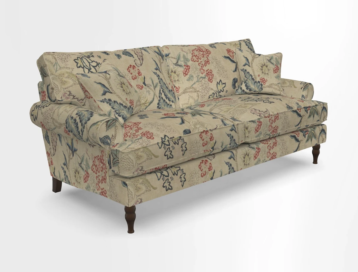 Cooksbridge 3 seater sofa in Linwood Omega Velvet Green Tea