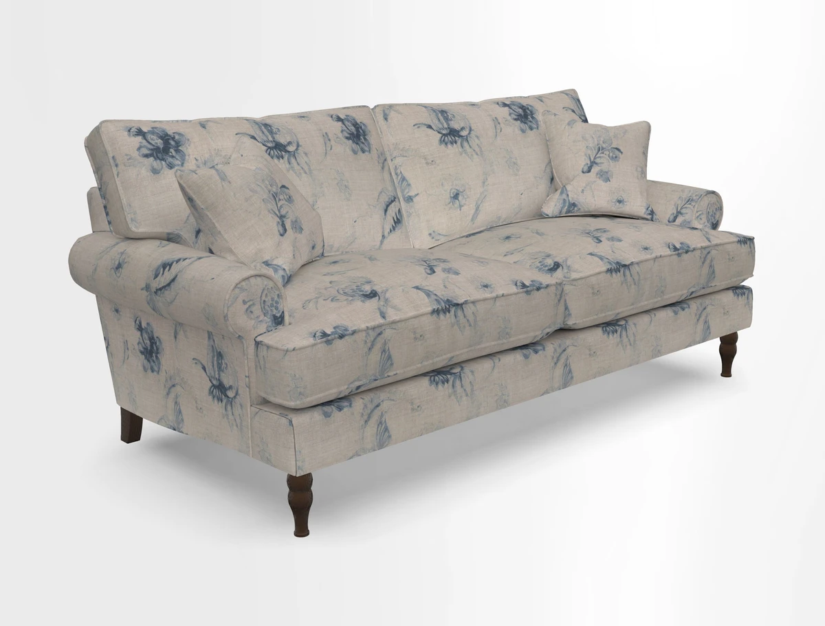 Cooksbridge 3 seater sofa in Linwood Omega Velvet Green Tea