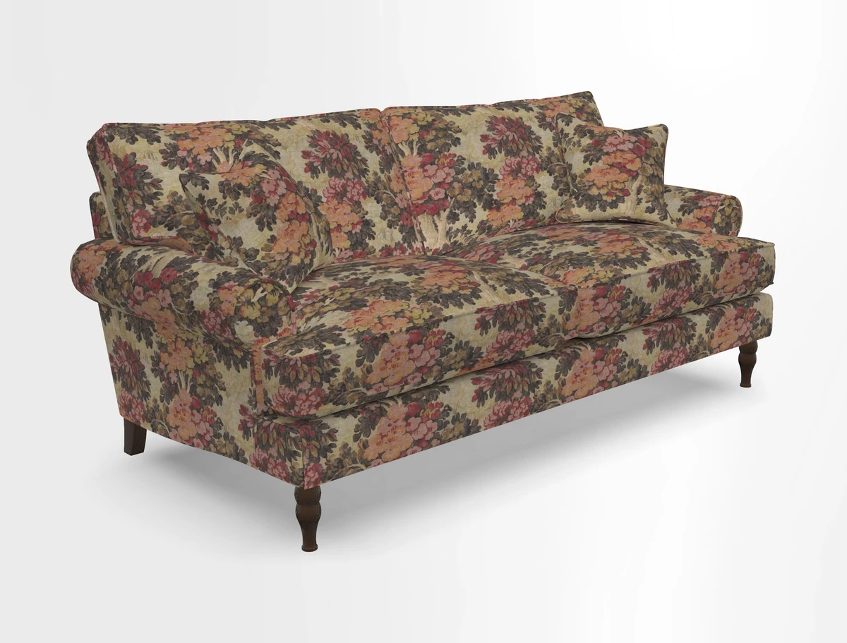 Cooksbridge 3 seater sofa in Linwood Omega Velvet Green Tea