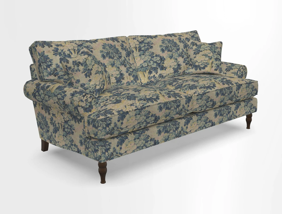 Cooksbridge 3 seater sofa in Linwood Omega Velvet Green Tea