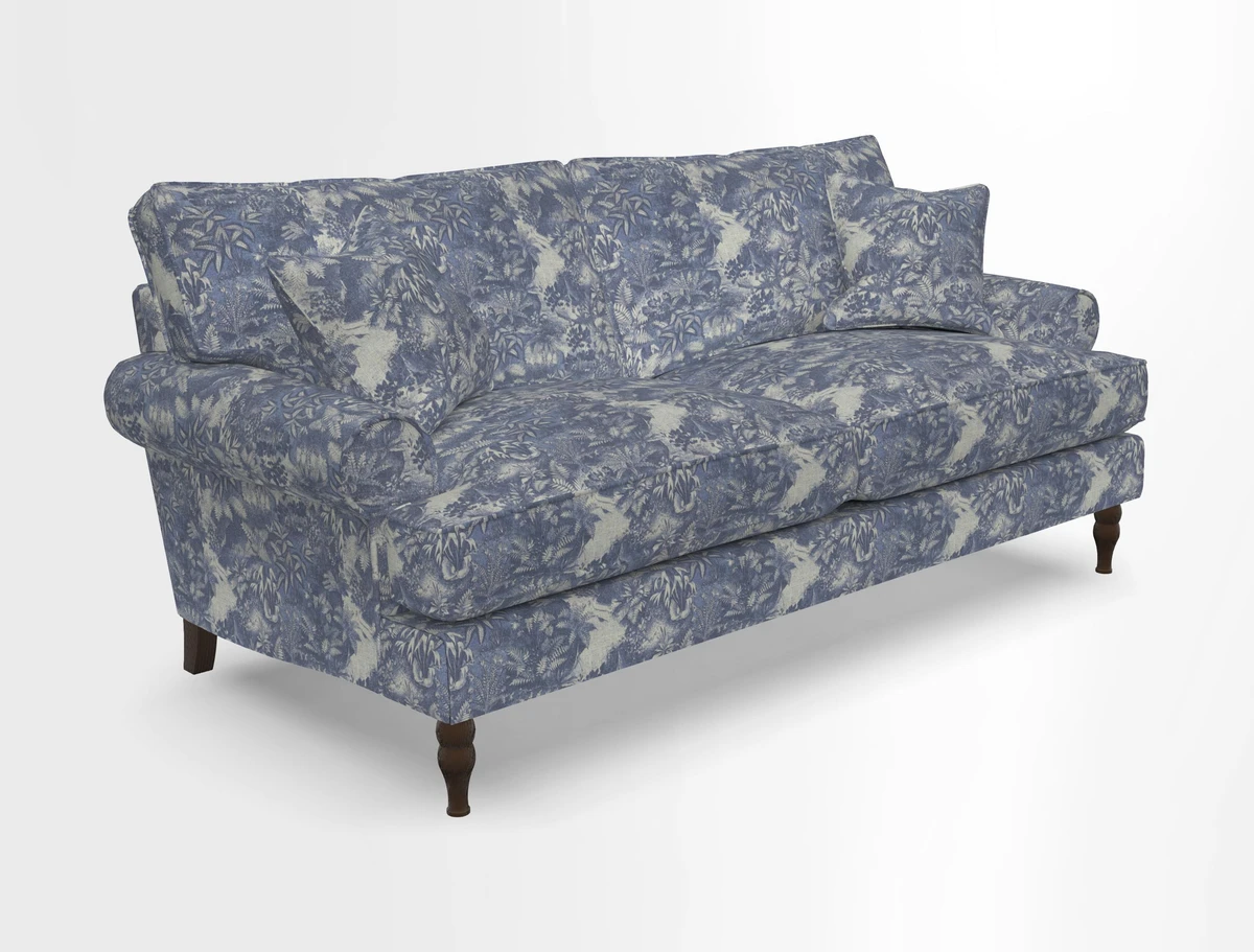 Cooksbridge 3 seater sofa in Linwood Omega Velvet Green Tea