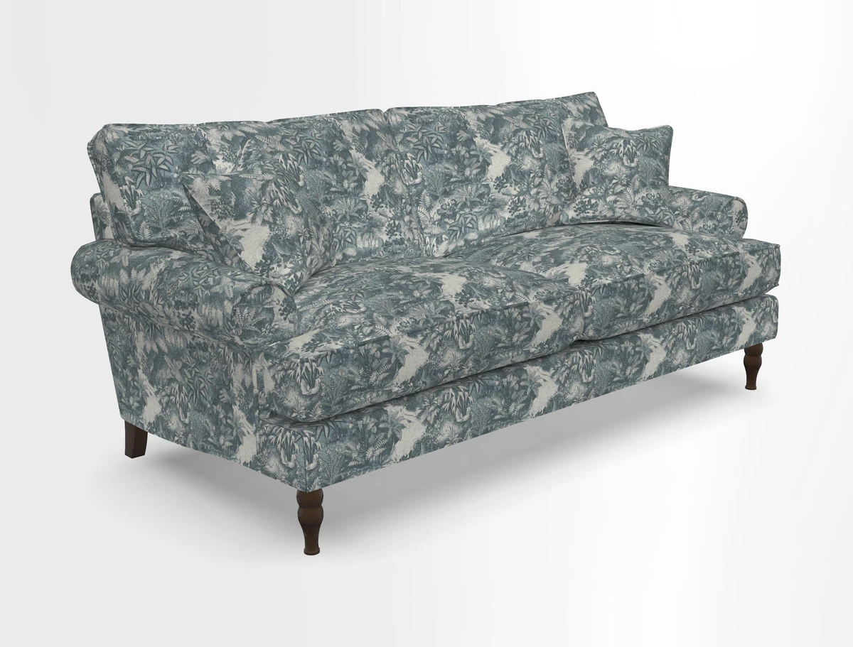 Cooksbridge 3 seater sofa in Linwood Omega Velvet Green Tea