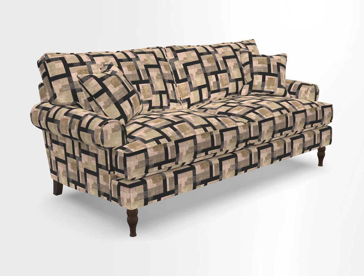 Cooksbridge 3 seater sofa in Linwood Omega Velvet Green Tea