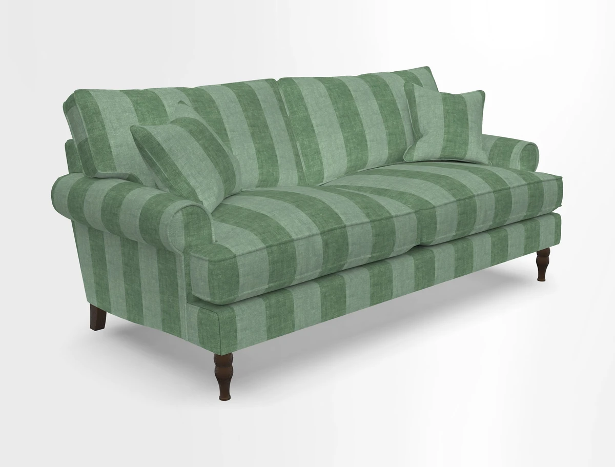 Cooksbridge 3 seater sofa in Linwood Omega Velvet Green Tea